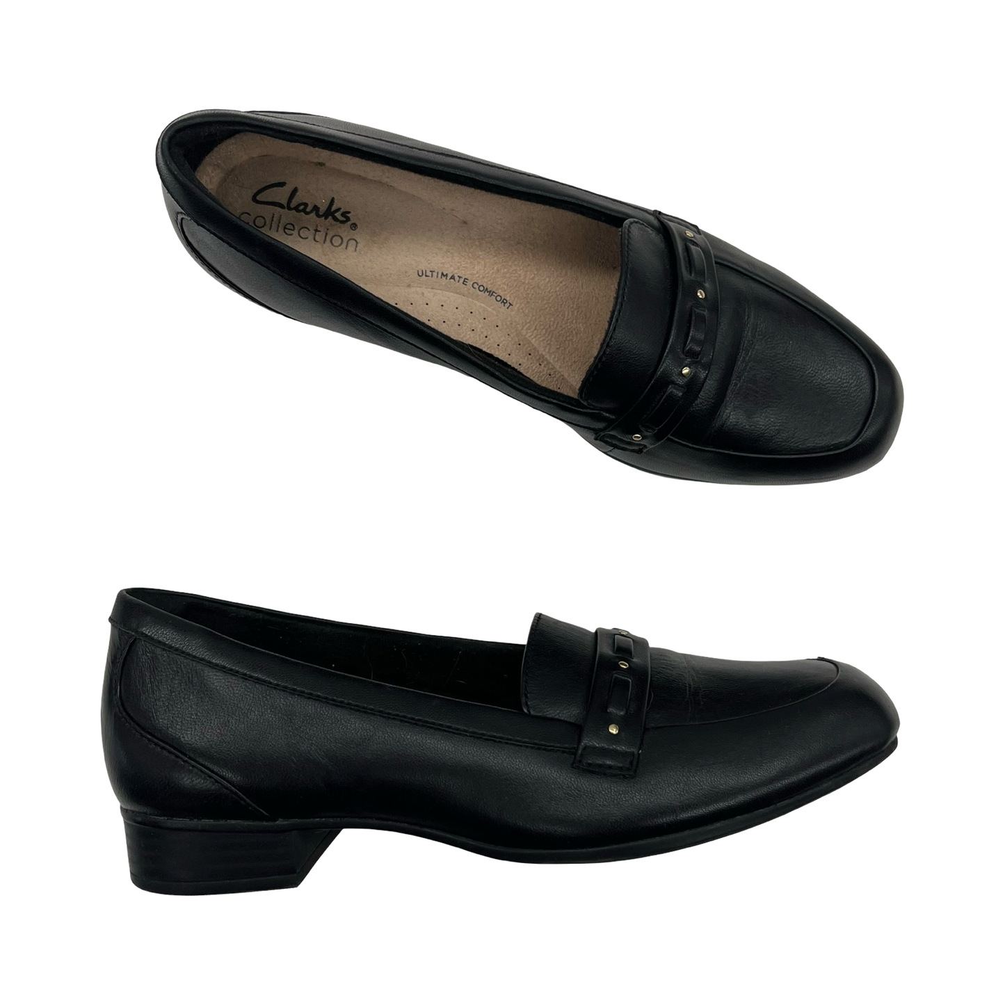 Shoes Flats By Clarks In Black, Size:7