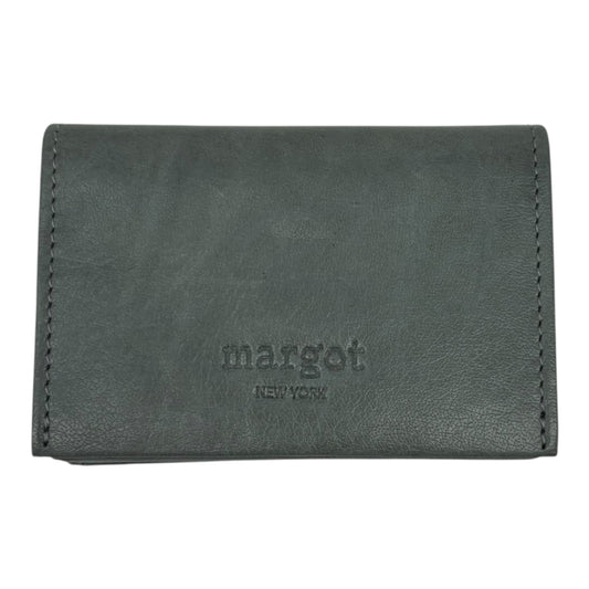 Wallet Leather By Margot In Grey, Size:Small
