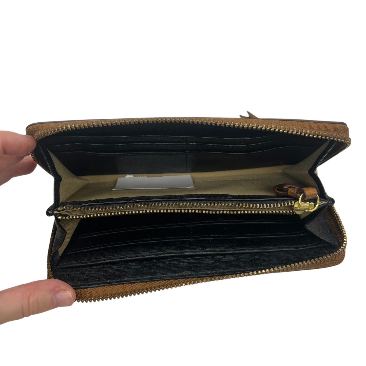 Wallet Leather By Tahari In Brown, Size:Large