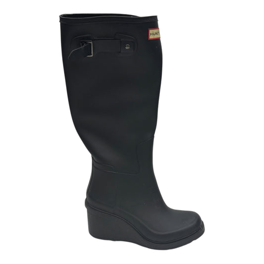 Boots Rain By Hunter In Black, Size:7