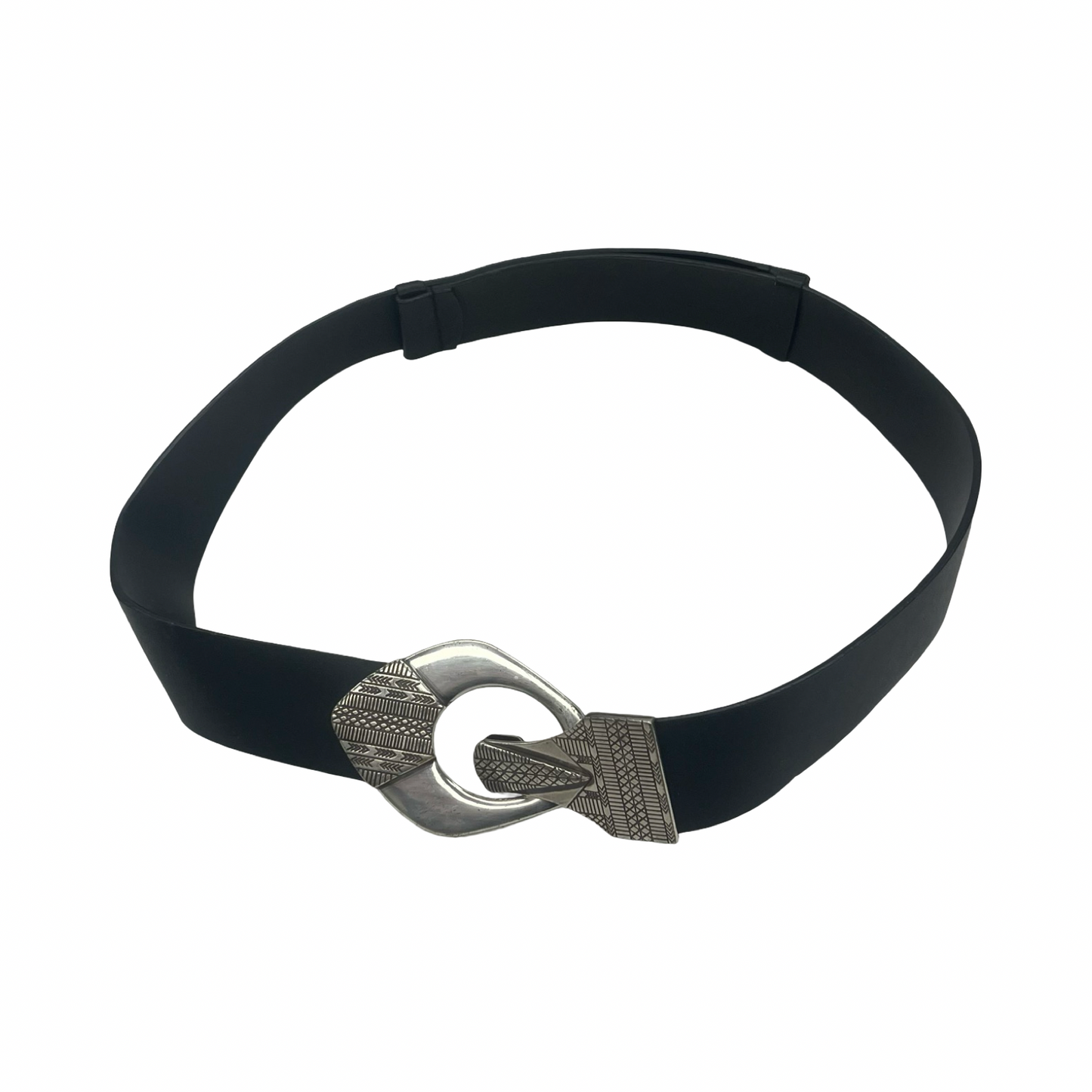Belt By Chicos In Black & Silver