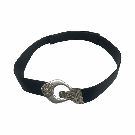 Belt By Chicos In Black & Silver