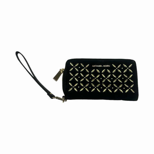 Wallet Designer By Michael Kors In Black & Gold, Size:Medium