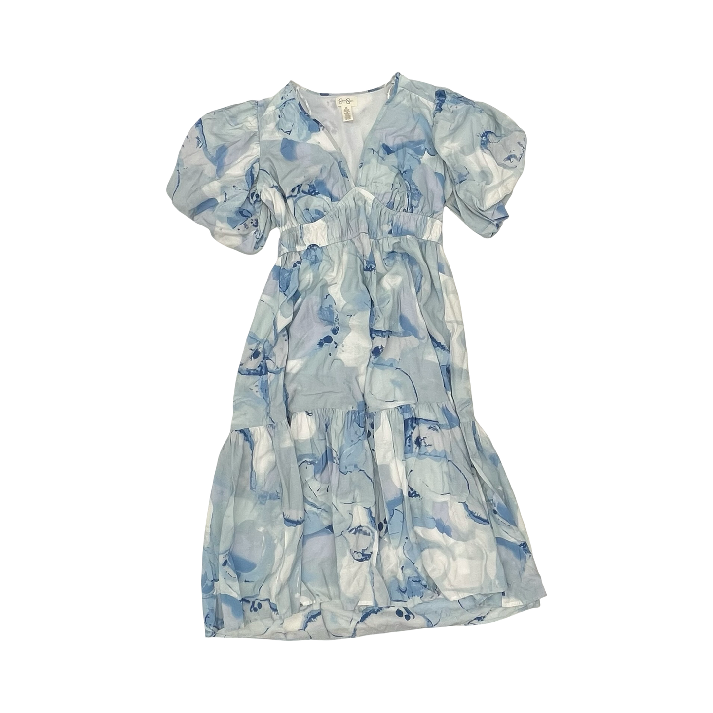 Dress Party Midi By Jessica Simpson In Blue & White, Size:Xl