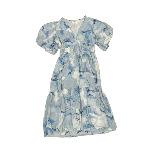 Dress Party Midi By Jessica Simpson In Blue & White, Size:Xl