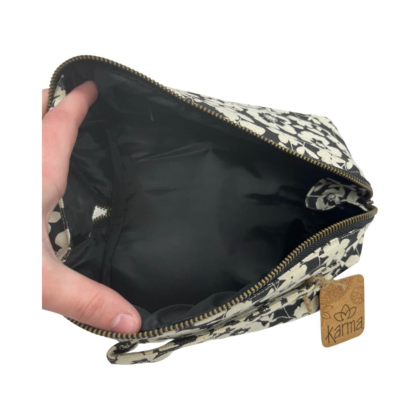 Makeup Bag By Cme In Black & White, Size:Medium