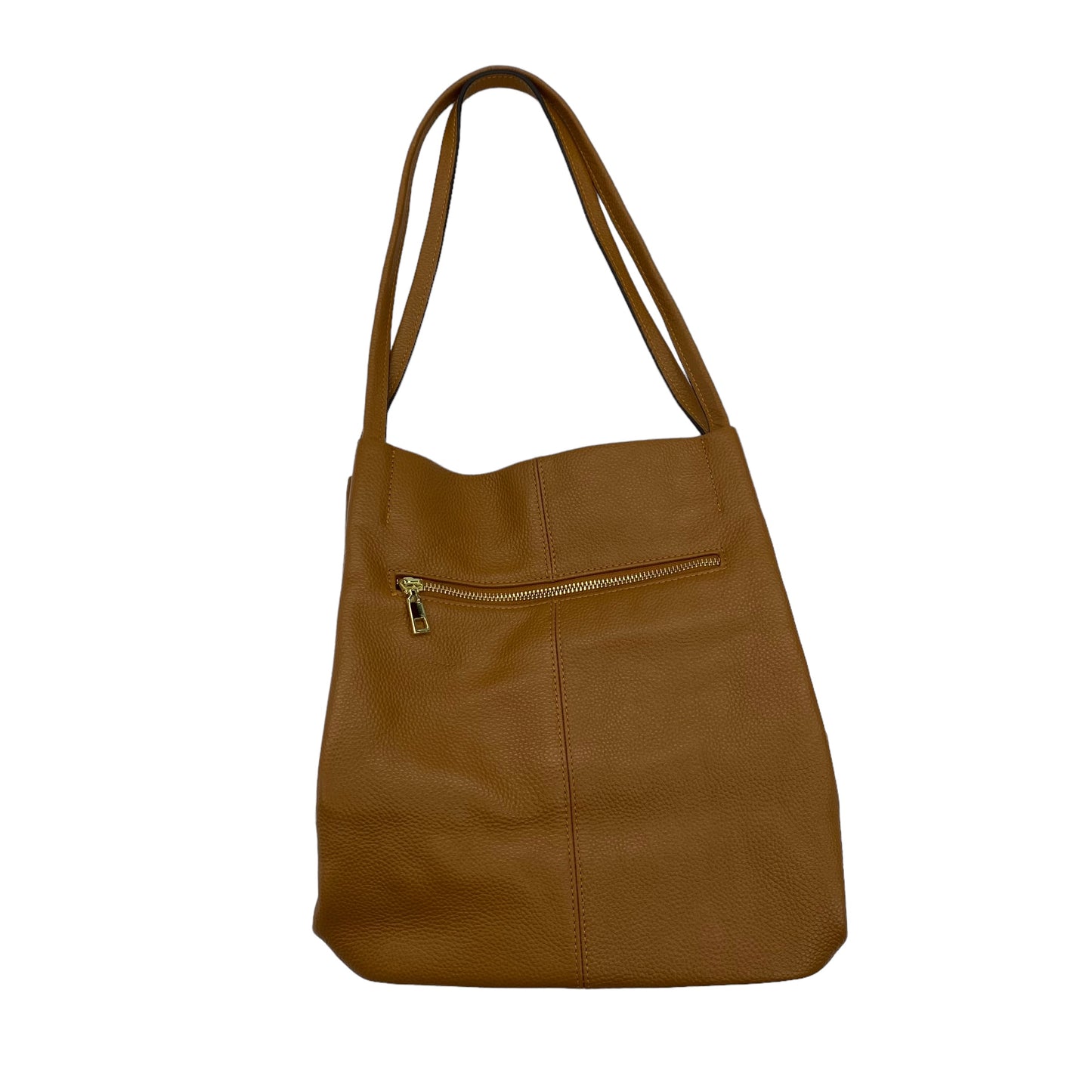 BROWN HANDBAG by CLOTHES MENTOR Size:LARGE