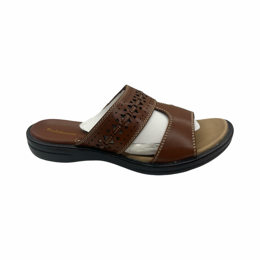 Sandals Flats By Croft And Barrow In Tan, Size:7.5