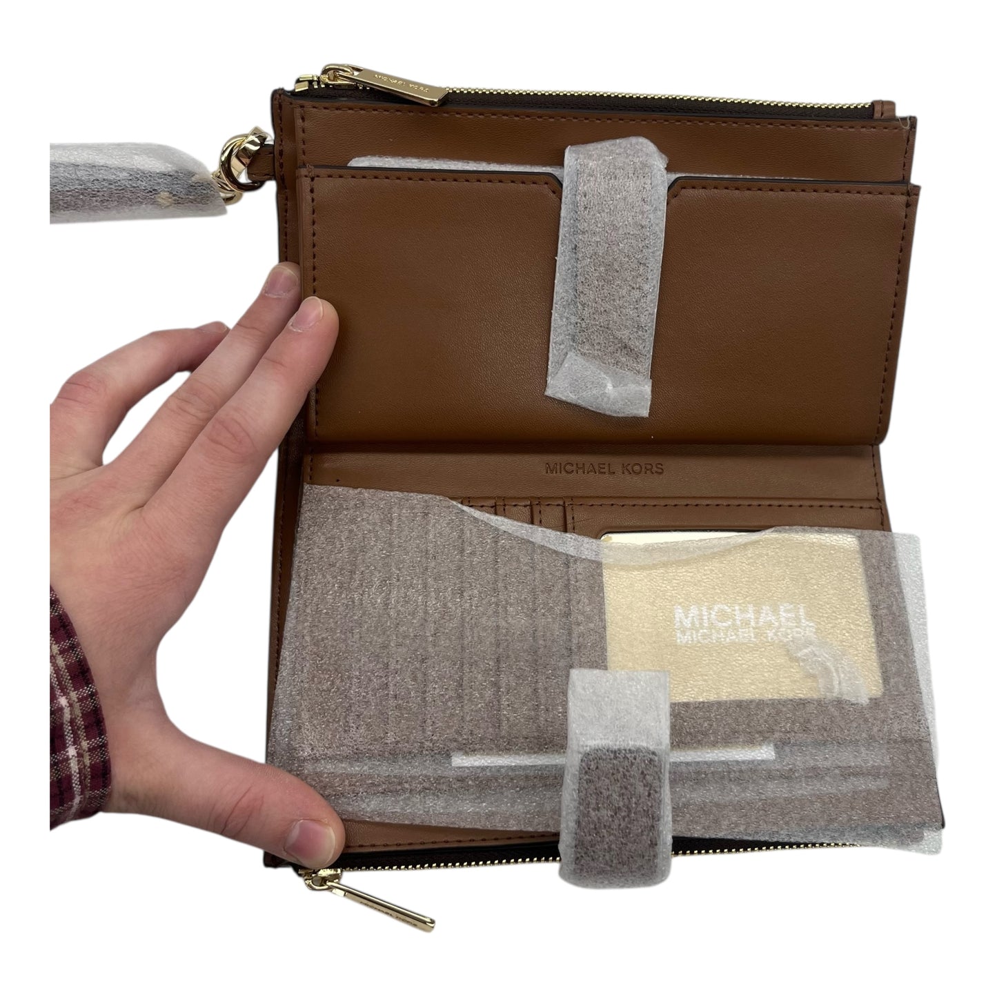 Wallet Designer By Michael Kors In Brown, Size:Large