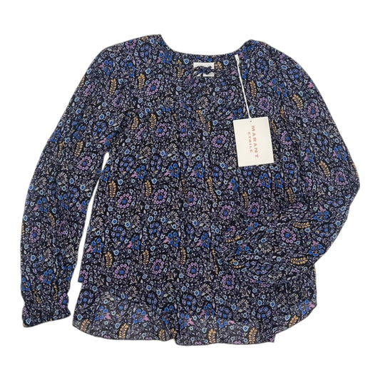 Blouse Ls By Clothes Mentor In Floral Print, Size:M