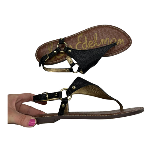 Sandals Flats By Sam Edelman In Black, Size:8.5
