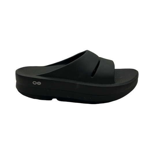 Sandals Heels Platform By Oofos In Black