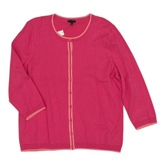 Sweater Cardigan By Talbots In Pink, Size:Xl