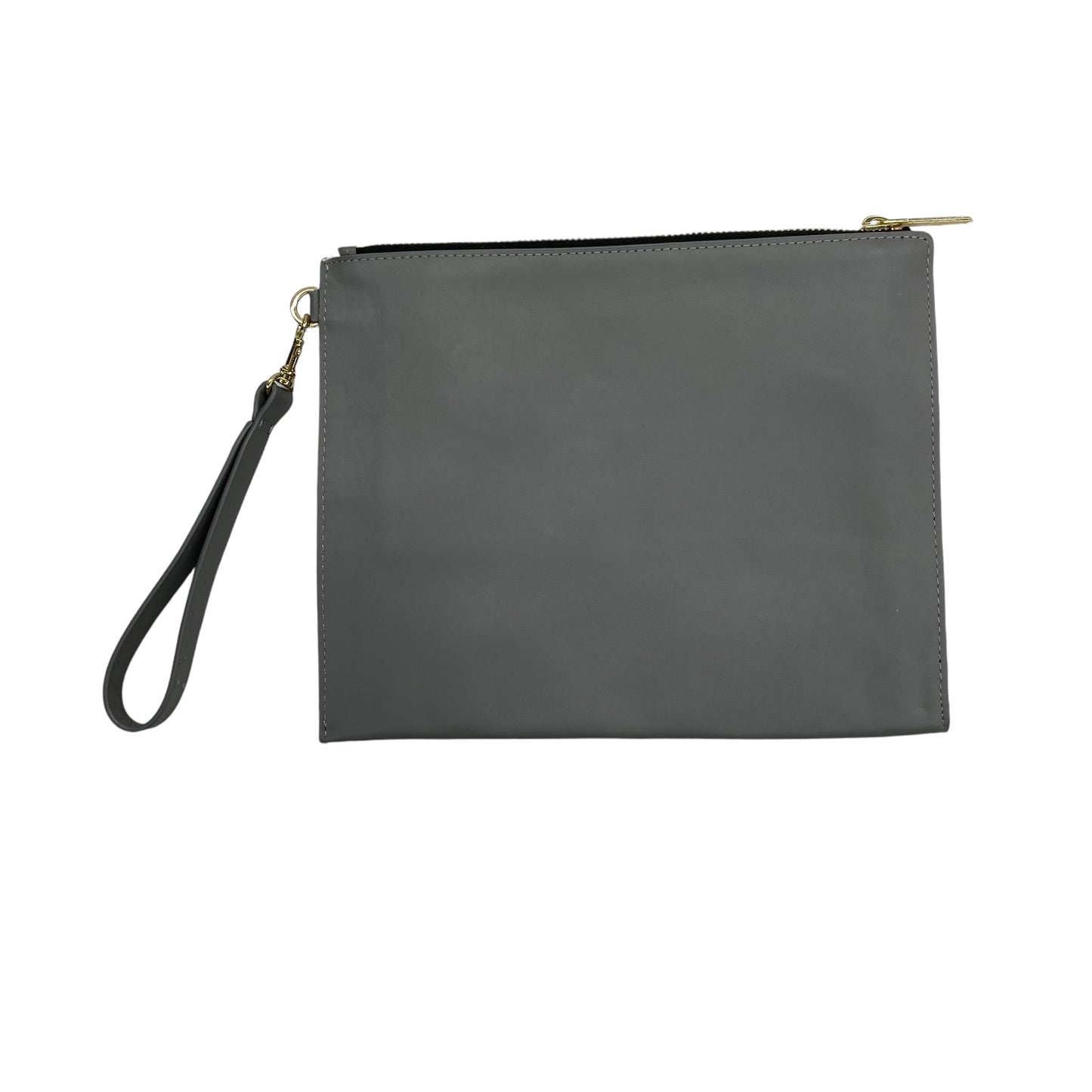 Wristlet Leather By Clothes Mentor In Grey, Size:Large