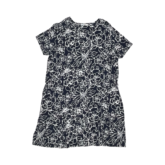 Dress Casual Short By D&Co. In Blue & White, Size:L