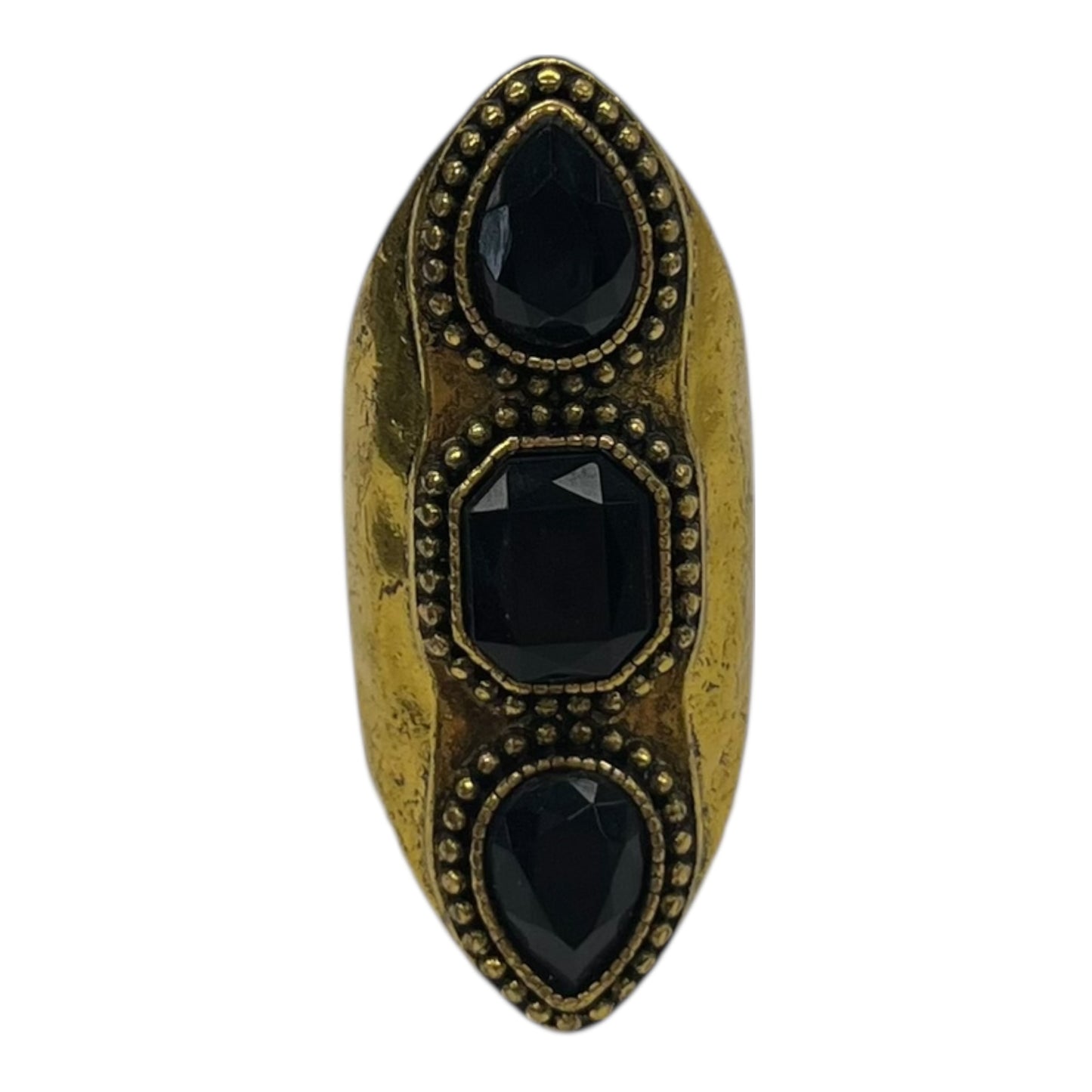 Ring Statement By Clothes Mentor In Black & Gold