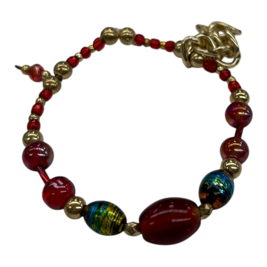 Bracelet Beaded By Clothes Mentor In Red