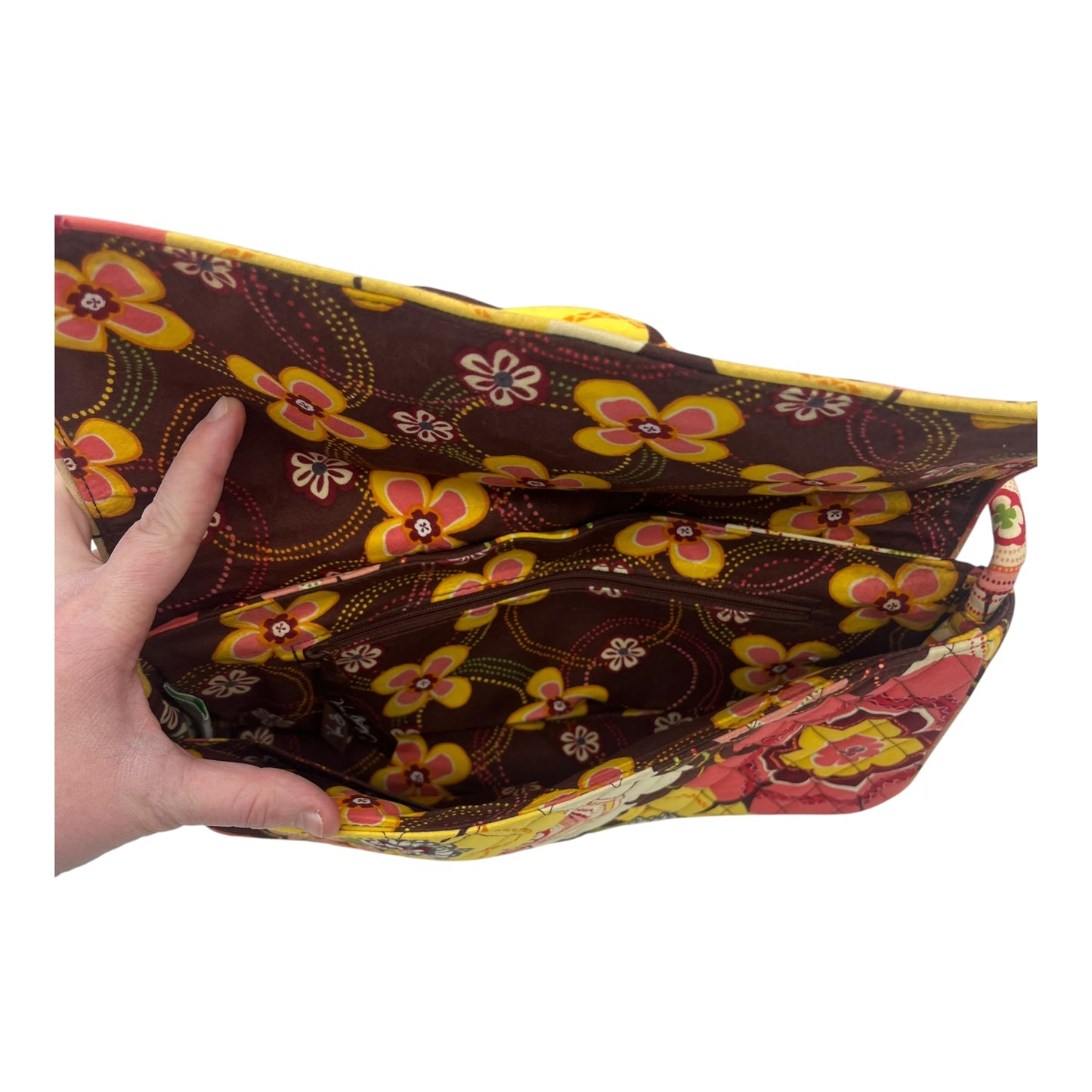 Handbag By Vera Bradley In Brown & Red, Size:Medium