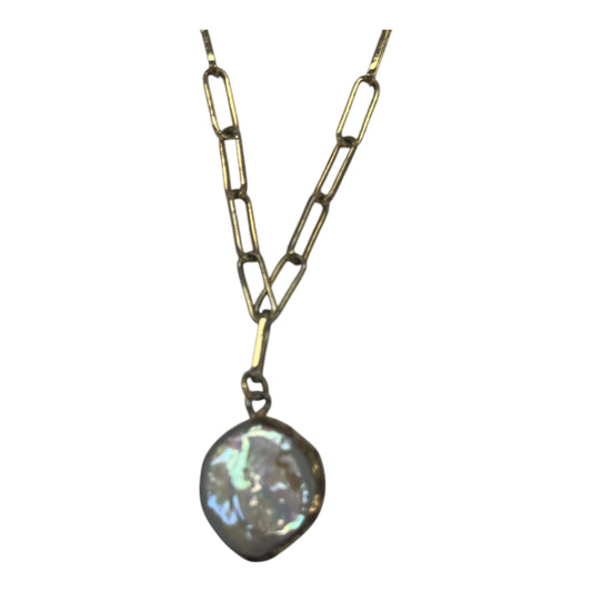 Necklace Layered By Clothes Mentor In Gold & White