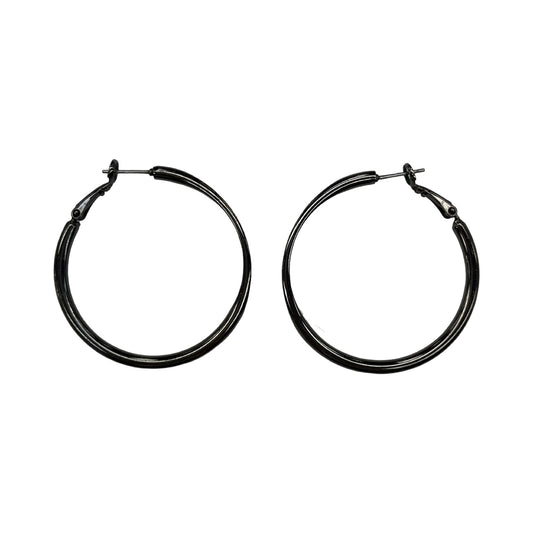 Earrings Hoop By Clothes Mentor In Grey