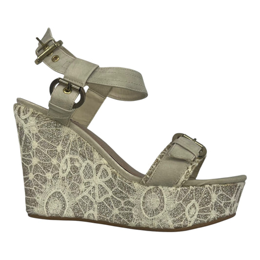 Sandals Heels Wedge By Not Rated In Tan, Size:9.5