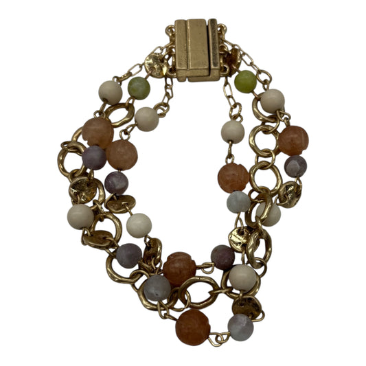 BRACELET BEADED by    CLOTHES MENTOR In GOLD & GREEN