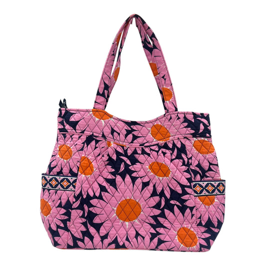 Tote By Vera Bradley In Blue & Pink, Size:Large