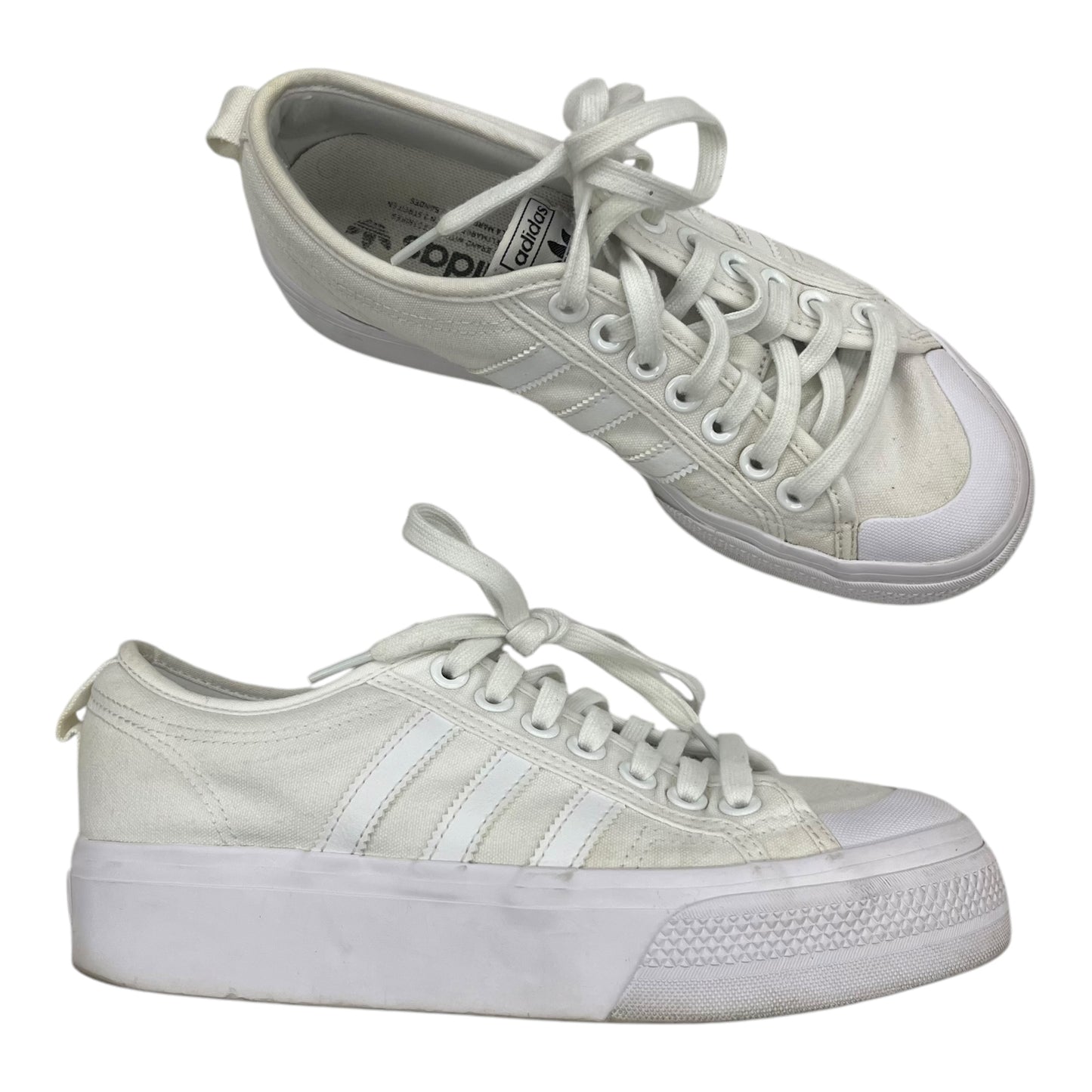 Shoes Sneakers Platform By Adidas In Cream, Size:9