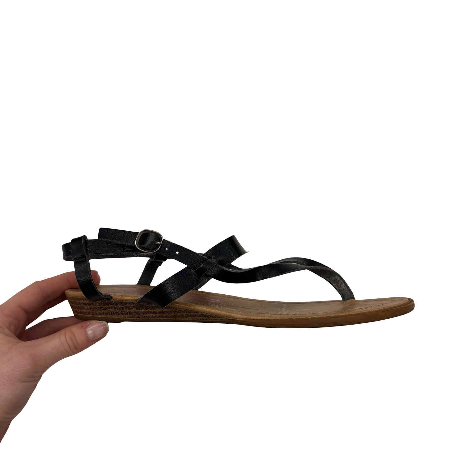 Sandals Flats By Blowfish In Tan & White, Size:10