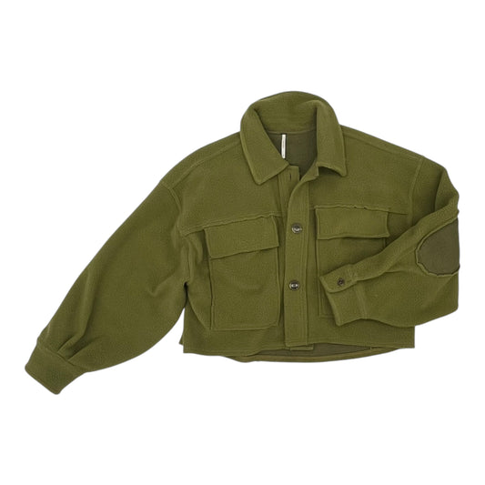 Jacket Faux Fur & Sherpa By Free People In Green, Size:S