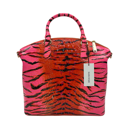 Handbag Designer By Brahmin In Orange & Pink, Size:Medium
