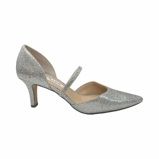 Shoes Heels Kitten By Nina In Silver, Size:6.5