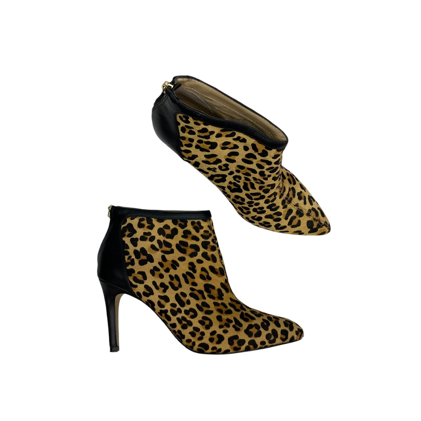 Boots Ankle Heels By Adrienne Vittadini In Animal Print, Size:7.5