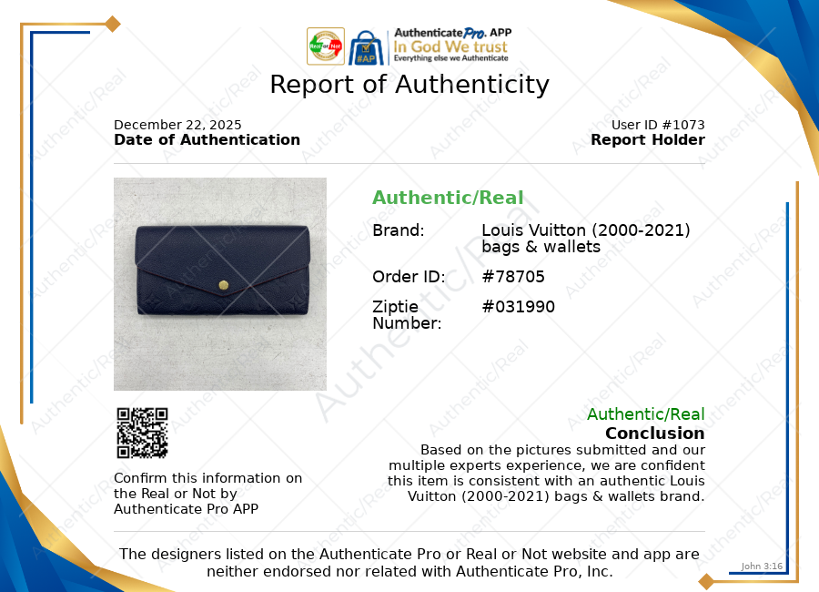 Wallet Luxury Designer By Louis Vuitton In Navy, Size:Medium