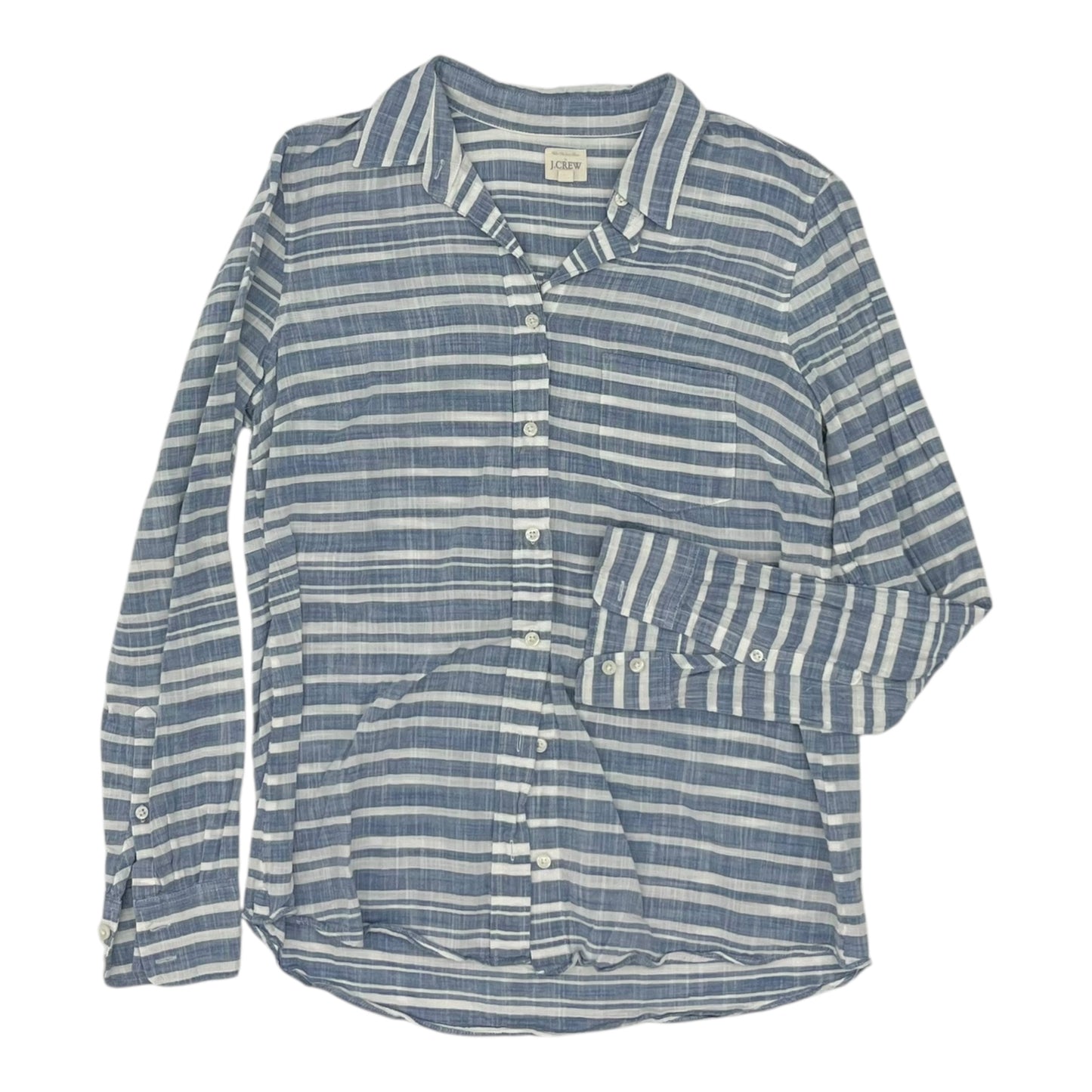 Top Ls By J. Crew In Blue & White, Size:S