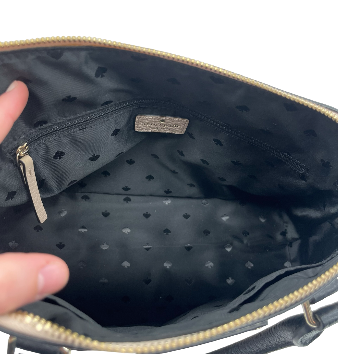Handbag Designer By Kate Spade In Black & Pink, Size:Medium