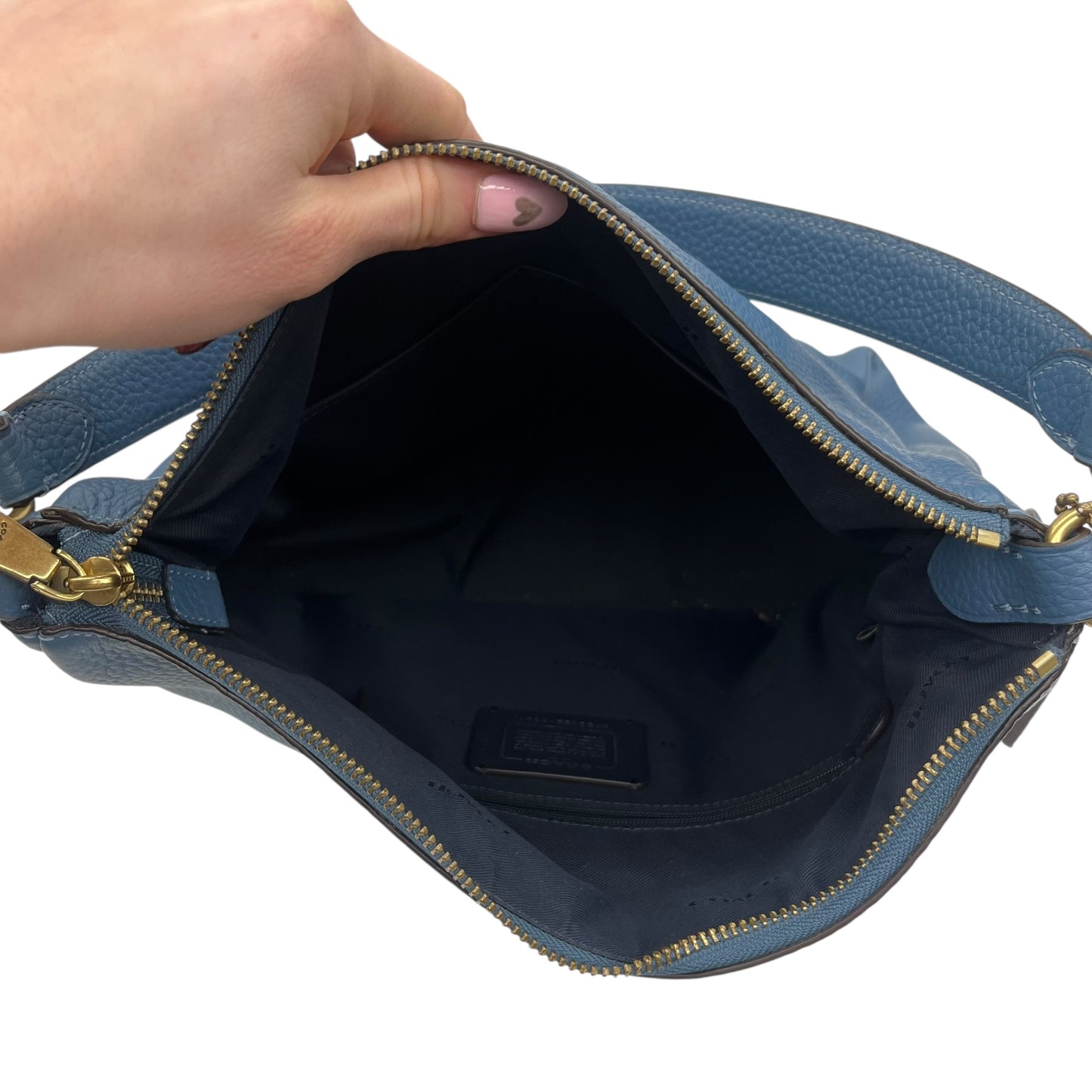 Handbag Designer By Coach In Blue, Size:Medium