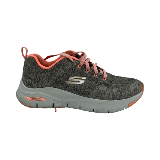 Shoes Sneakers By Skechers In Grey & Orange, Size:6