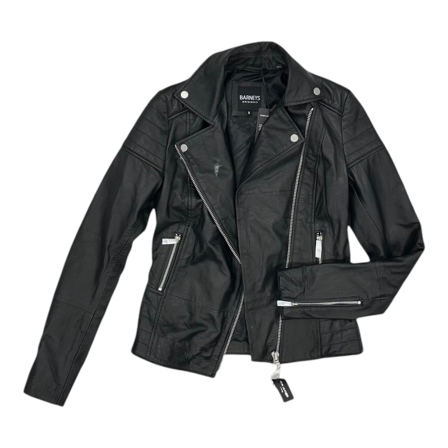 Jacket Leather By Clothes Mentor In Black, Size:M