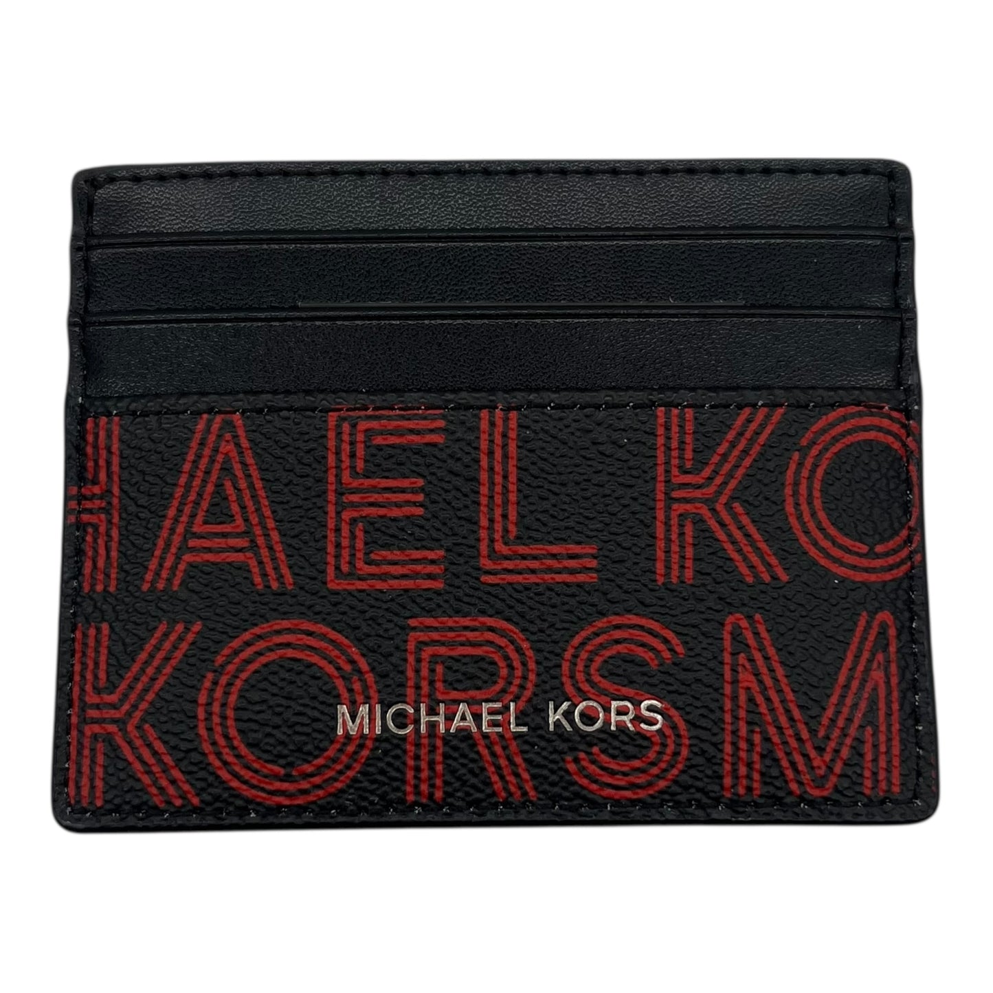 Id/Card Holder Designer By Michael Kors In Black & Red