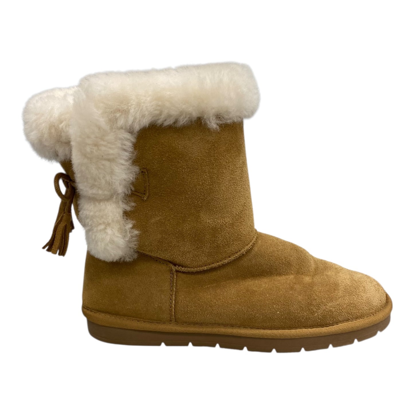 Boots Leather By Clothes Mentor In Brown, Size:8