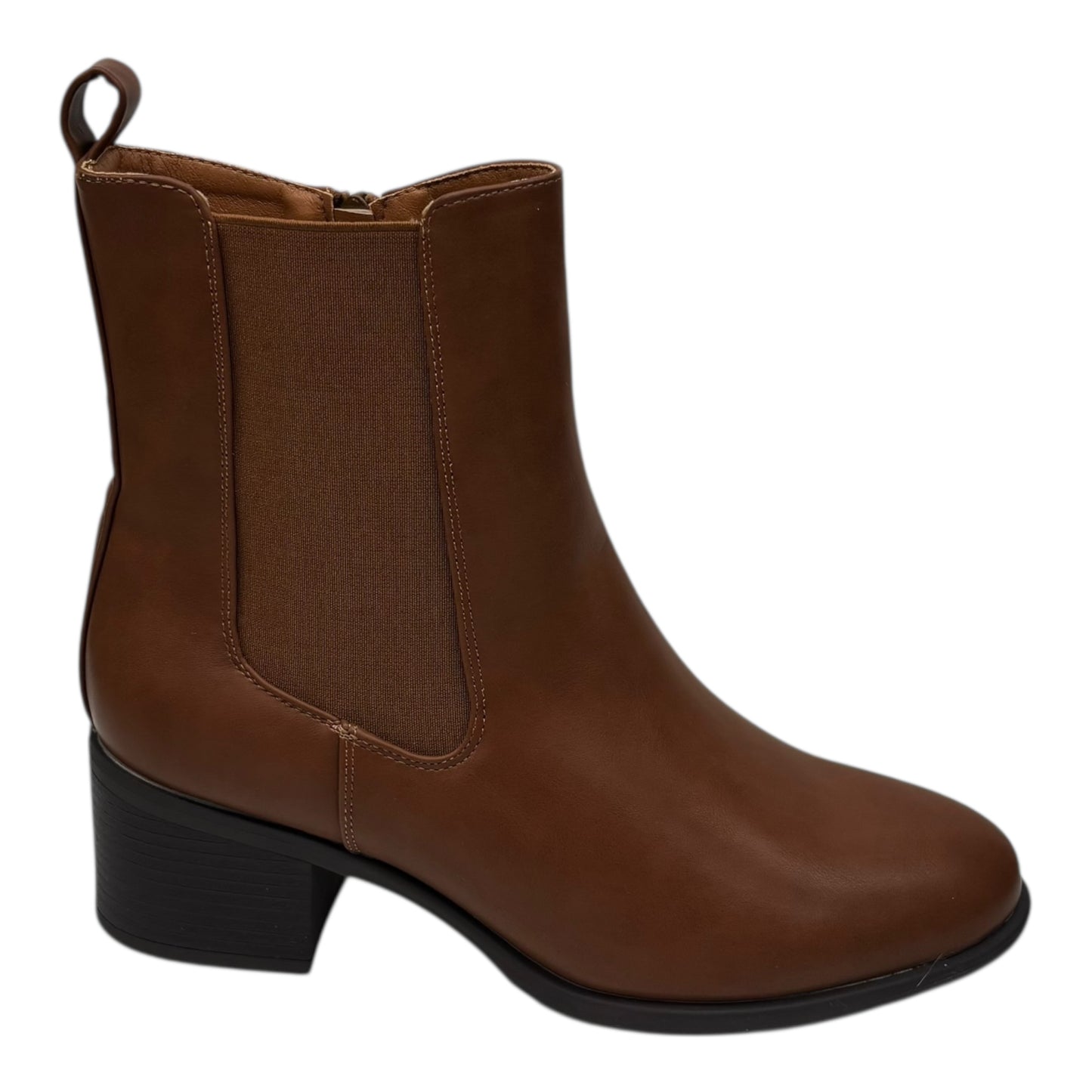 Boots Ankle Heels By Cme In Tan, Size:9