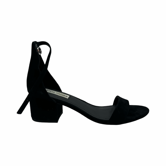 Sandals Heels Block By Steve Madden In Black, Size:8