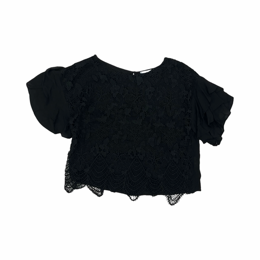 Blouse Ss By She + Sky In Black, Size:S