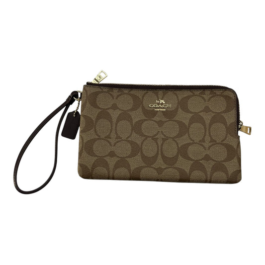 Wristlet Designer By Coach In Tan, Size:Large