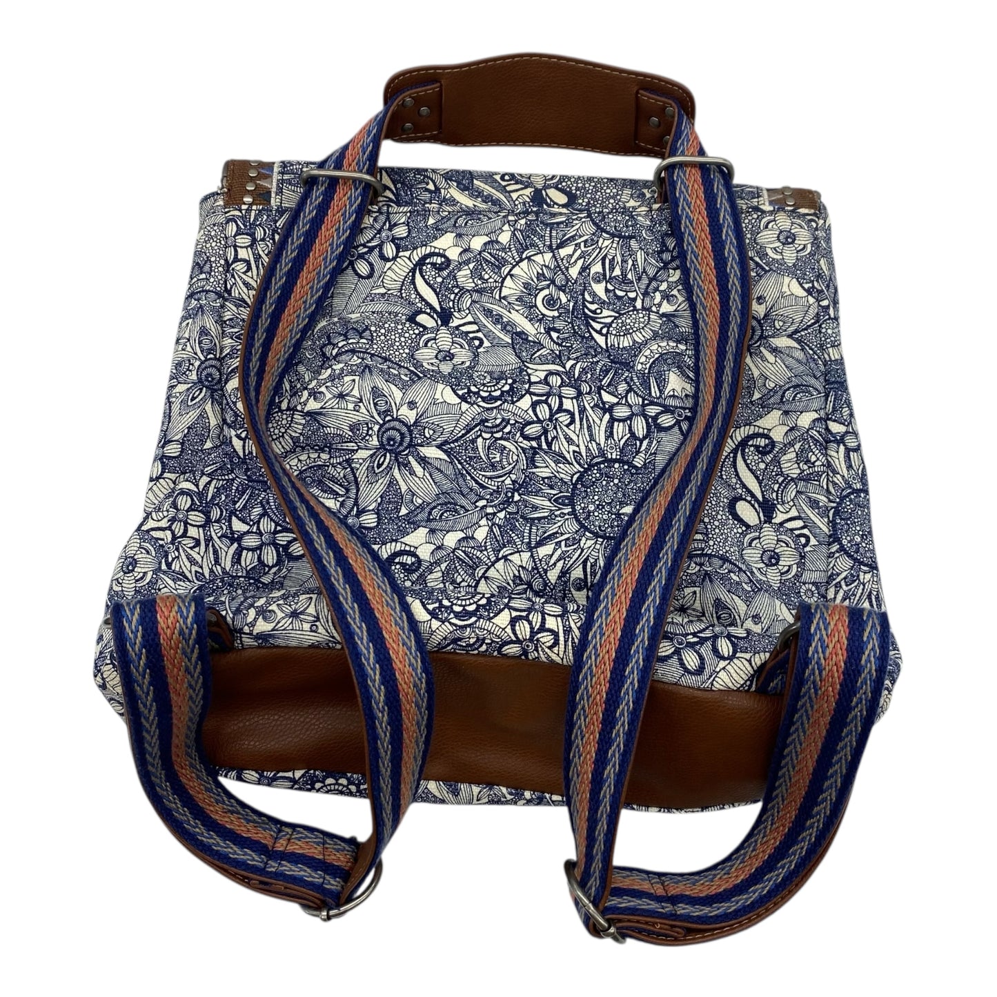 Backpack By Sakroots In Blue & Tan, Size:Medium