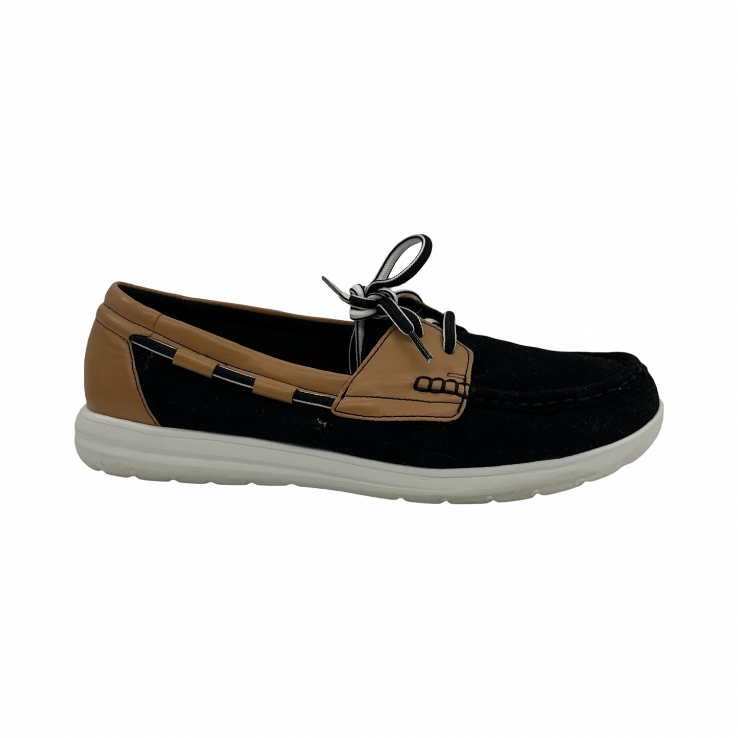 Shoes Flats By Clarks In Black & Brown, Size:8.5