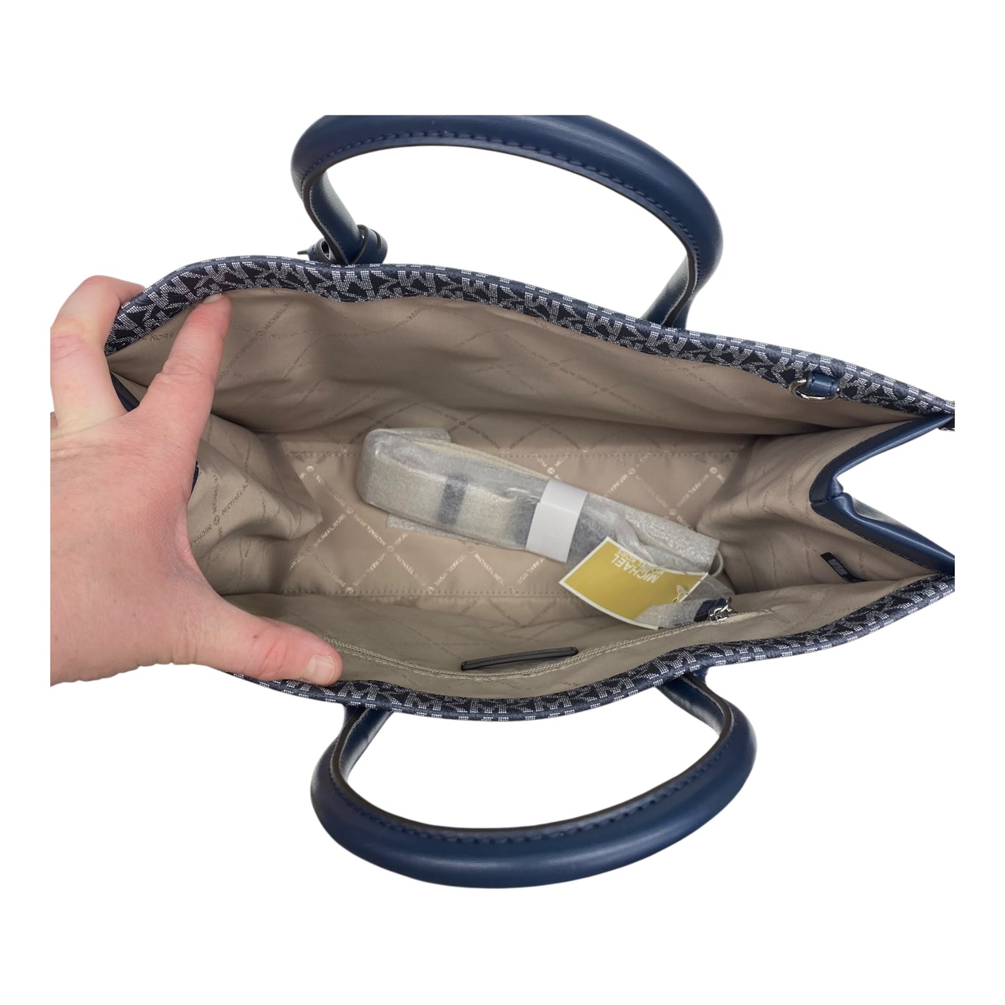 Handbag Designer By Michael Kors In Blue, Size:Large