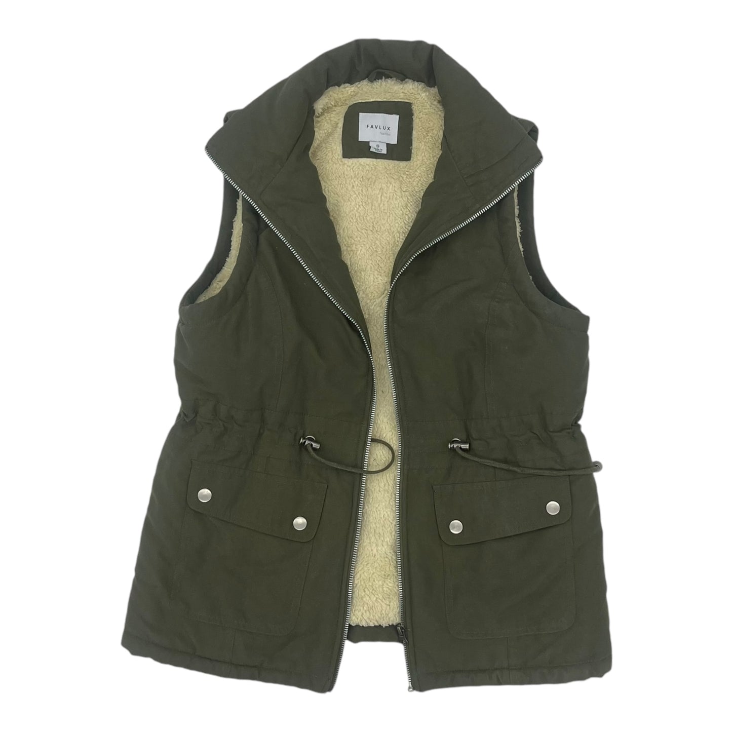 Vest Puffer & Quilted By Favlux In Green, Size:S