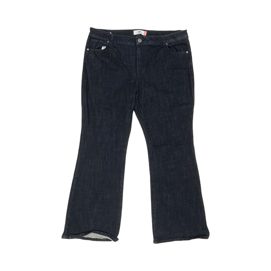 Jeans Flared By Cabi In Blue Denim, Size:18